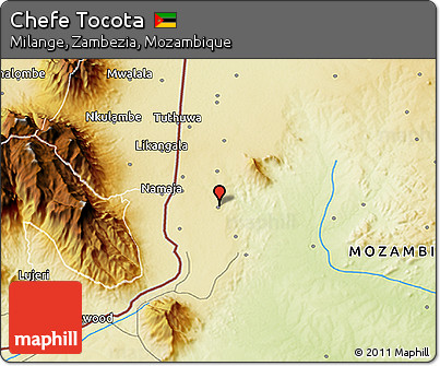 Physical 3D Map of Chefe Tocota