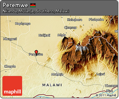 Physical 3D Map of Peremwe