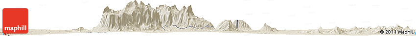 Shaded Relief Horizon Map of the Area around 15° 58' 32" S, 35° 46' 29" E
