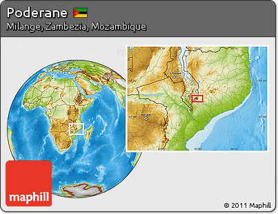 Physical Location Map of Poderane