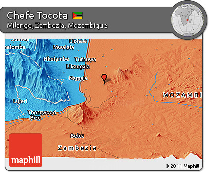 Political Panoramic Map of Chefe Tocota