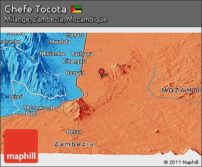 Political Panoramic Map of Chefe Tocota