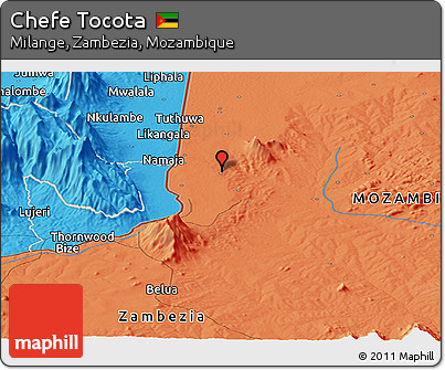 Political Panoramic Map of Chefe Tocota