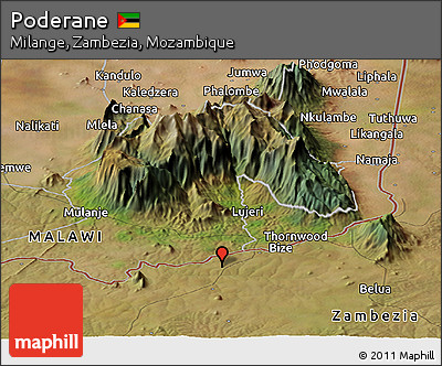 Satellite Panoramic Map of Poderane