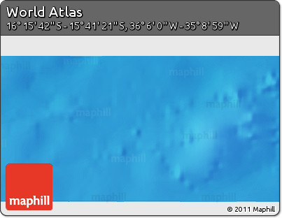 Physical 3D Map of the Area around 15° 58' 32" S, 35° 37' 30" W