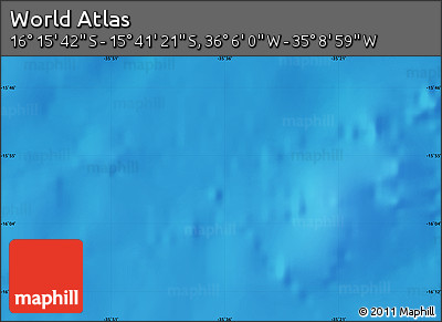 Shaded Relief Map of the Area around 15° 58' 32" S, 35° 37' 30" W