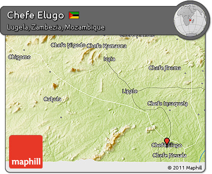Physical 3D Map of Chefe Elugo