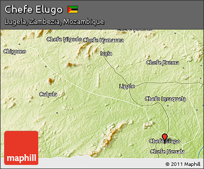 Physical 3D Map of Chefe Elugo