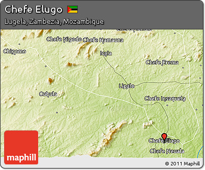 Physical 3D Map of Chefe Elugo