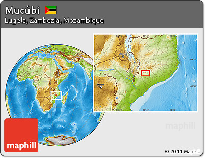 Physical Location Map of Mucúbi