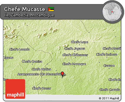 Physical 3D Map of Chefe Mucasse