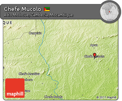 Physical 3D Map of Chefe Mucolo