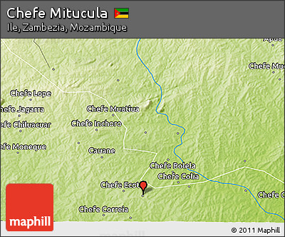 Physical 3D Map of Chefe Mitucula