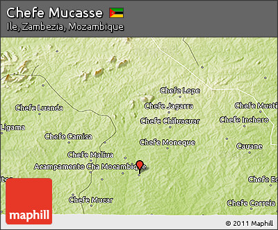 Physical 3D Map of Chefe Mucasse