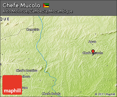 Physical 3D Map of Chefe Mucolo