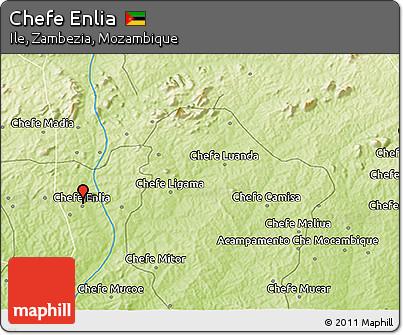 Physical 3D Map of Chefe Enlia