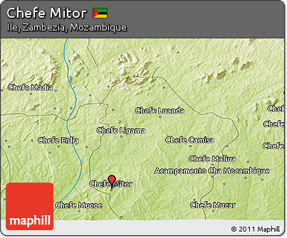 Physical 3D Map of Chefe Mitor