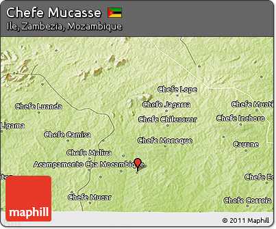 Physical 3D Map of Chefe Mucasse