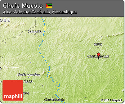 Physical 3D Map of Chefe Mucolo