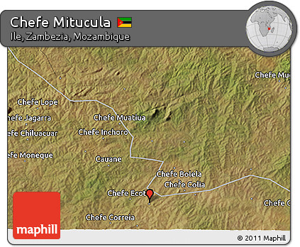 Satellite 3D Map of Chefe Mitucula