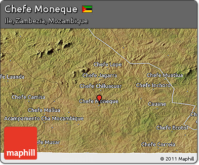 Satellite 3D Map of Chefe Moneque