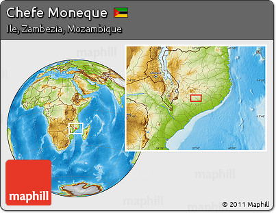 Physical Location Map of Chefe Moneque