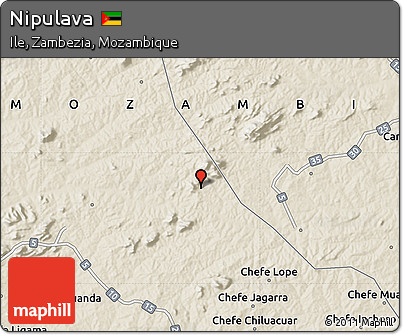 Shaded Relief Map of Nipulava