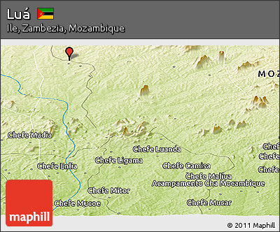 Physical Panoramic Map of Luá