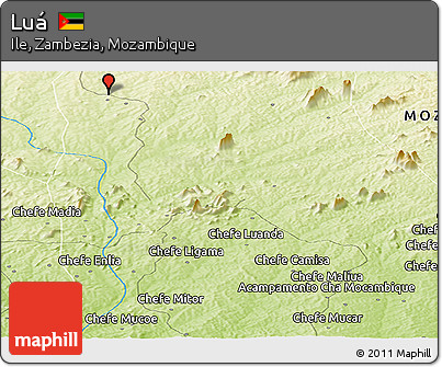 Physical Panoramic Map of Luá