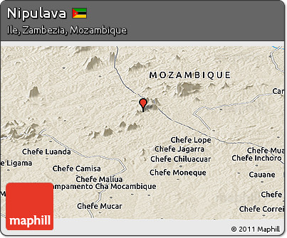 Shaded Relief Panoramic Map of Nipulava