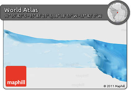 Political Panoramic Map of the Area around 15° 58' 32" S, 38° 10' 29" W