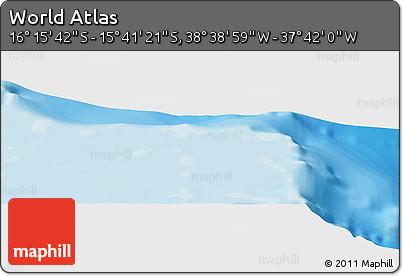 Political Panoramic Map of the Area around 15° 58' 32" S, 38° 10' 29" W