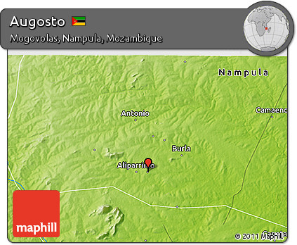 Physical 3D Map of Augosto
