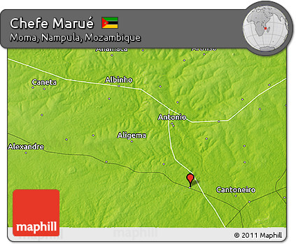 Physical 3D Map of Chefe Marué