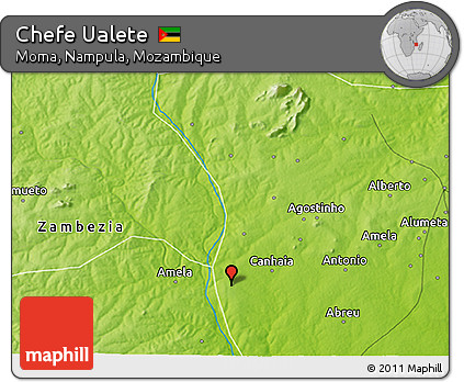 Physical 3D Map of Chefe Ualete
