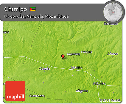 Physical 3D Map of Chirripo