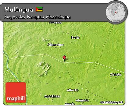 Physical 3D Map of Mulêngua