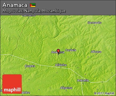 Physical 3D Map of Anamaca