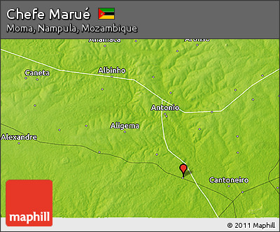 Physical 3D Map of Chefe Marué