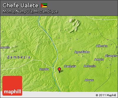 Physical 3D Map of Chefe Ualete