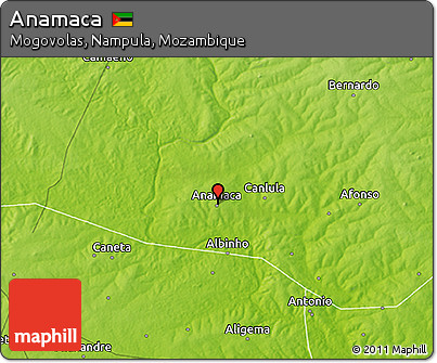 Physical 3D Map of Anamaca