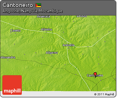 Physical 3D Map of Cantoneiro