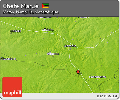 Physical 3D Map of Chefe Marué
