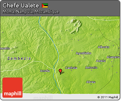 Physical 3D Map of Chefe Ualete