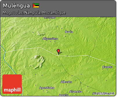 Physical 3D Map of Mulêngua
