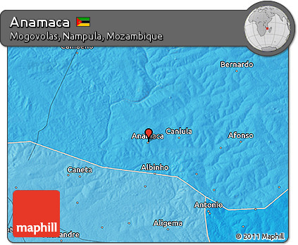 Political 3D Map of Anamaca