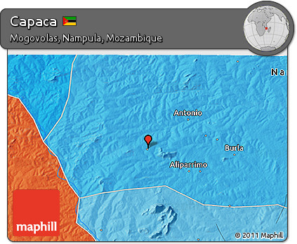Political 3D Map of Capaca