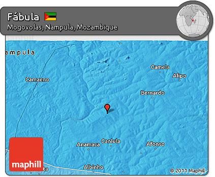Political 3D Map of Fábula