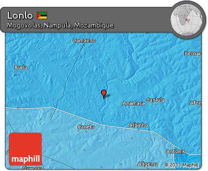 Political 3D Map of Lonlo