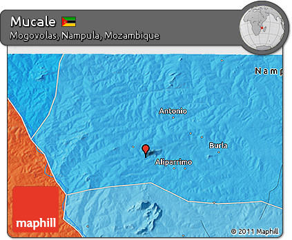Political 3D Map of Mucale